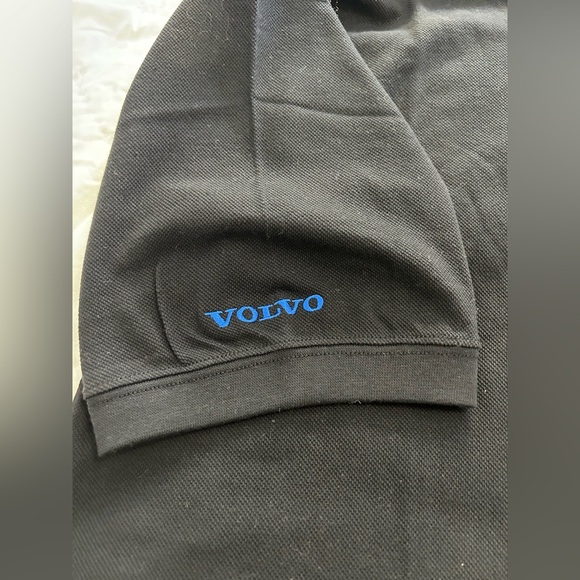 Volvo S40 V40 Polo Shirt Mens Large Black Cotton Embroidered Multi Color Logo - Picture 4 of 9